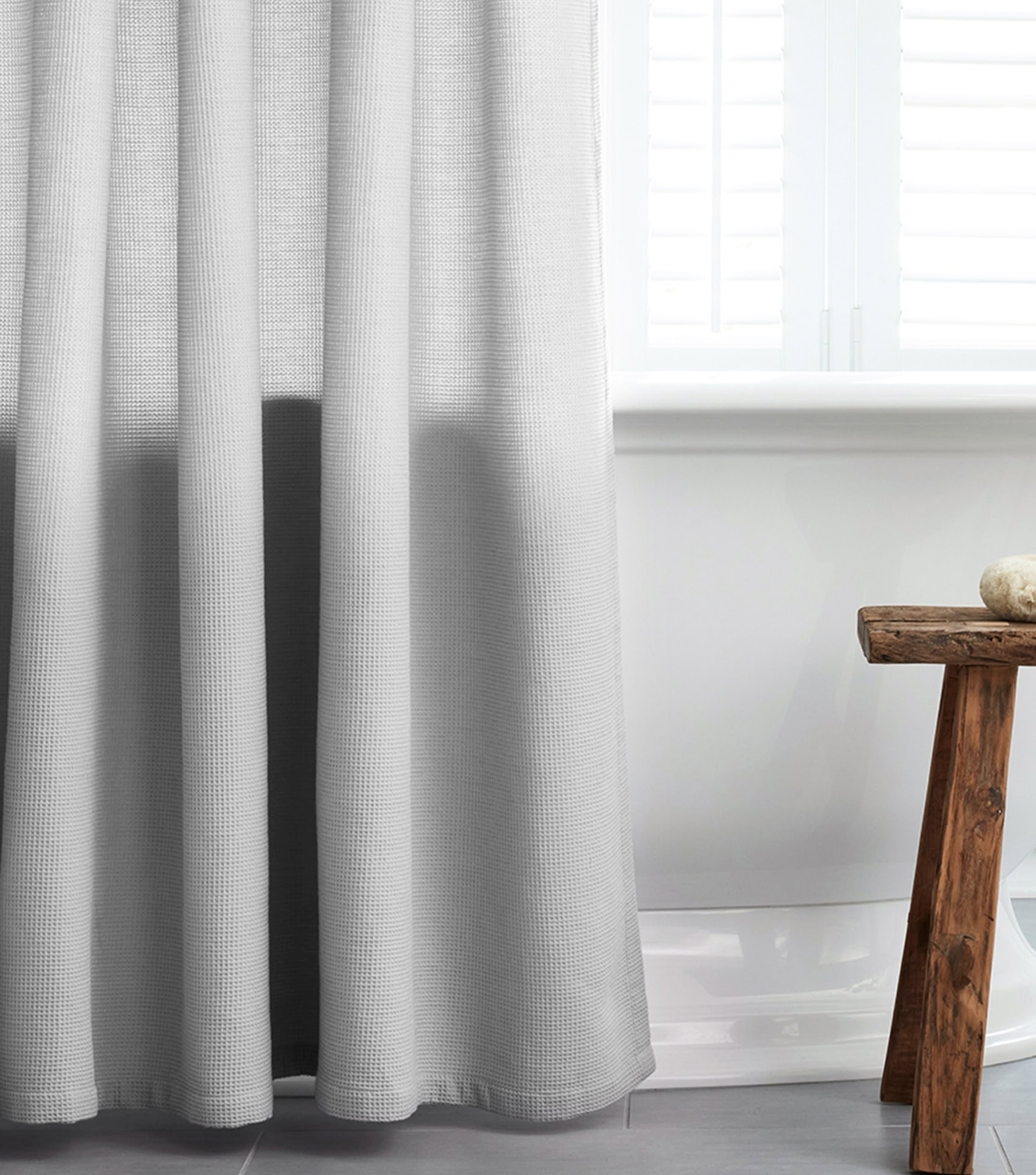 Image by Boll & Branch (non-toxic-shower-curtain)